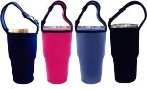 4 Pack Tumbler 30oz Carrier Holder Pouch for 30 oz Insulated Tumbler Coffee Cup, Neoprene Sleeve with Carrying Handle(Black,Blue,Pink,Navy) 4 Pack Tumbler 30oz Carrier Holder Pouch for 30 oz Insulated Tumbler Coffee Cup, Neoprene Sleeve with Carrying Handle(Black,Blue,Pink,Navy)