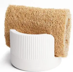 Quick Drying Diatomite Stone Sponge Holder, Compact Sponge Caddy for Kitchen Sink Counter, Water-Absorbing Round Organizer with Wide Slot, 1 Pack, White Quick Drying Diatomite Stone Sponge Holder, Compact Sponge Caddy for Kitchen Sink Counter, Water-Absorbing Round Organizer with Wide Slot, 1 Pack, White