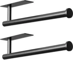 2 Pack Paper Towel Holder, Improved Paper Towel Holder Under Cabinet, Stainless Steel Paper Towel Holders Bar Rack with Self Adhesive and Screws for Kitchen, Bathroom, RV, Black 2 Pack Paper Towel Holder, Improved Paper Towel Holder Under Cabinet, Stainless Steel Paper Towel Holders Bar Rack with Self Adhesive and Screws for Kitchen, Bathroom, RV, Black
