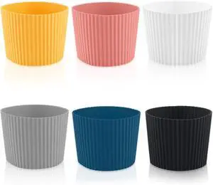 6 Pack Silicone Cup Sleeve Heat Resistant Coffee Cup Protective Sleeve Nonslip Glass Bottle Mug Protector Cover for Home Travel - Multicolor 6 Pack Silicone Cup Sleeve Heat Resistant Coffee Cup Protective Sleeve Nonslip Glass Bottle Mug Protector Cover for Home Travel - Multicolor