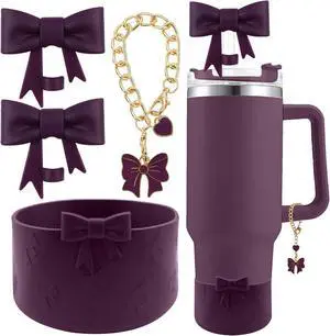 Accessories Set for Stanley Cup 30 40oz Tumbler Accessories | 2Pcs Cute Bow Straw Cover Caps, 10mm Reusable Straw Toppers, 1Pcs Silicone Boot Sleeve, 1Pcs Handle Charm Accessories Set for Stanley Cup 30 40oz Tumbler Accessories | 2Pcs Cute Bow Straw Cover Caps, 10mm Reusable Straw Toppers, 1Pcs Silicone Boot Sleeve, 1Pcs Handle Charm
