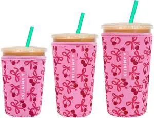 Amintiri Reusable Insulator Neoprene Sleeve for Iced Coffee & Cold Soda | 3 Pack Coffee Sleeves for Iced & Hot Drinks, Cold Beverage Cooler for 16-32oz Cups Amintiri Reusable Insulator Neoprene Sleeve for Iced Coffee & Cold Soda | 3 Pack Coffee Sleeves for Iced & Hot Drinks, Cold Beverage Cooler for 16-32oz Cups