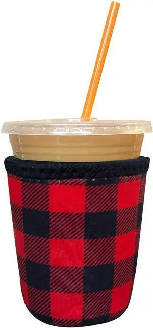 Iced Coffee Sleeve, Insulated Neoprene Cup Sleeve, Fits a 16 Oz. Coffee Cup, Washable and Reusable, Iced Coffee Accessories, Small Buffalo Plaid Iced Coffee Sleeve, Insulated Neoprene Cup Sleeve, Fits a 16 Oz. Coffee Cup, Washable and Reusable, Iced Coffee Accessories, Small Buffalo Plaid