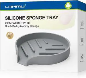 LANMU Silicone Smiley Face Sponge Holder for Kitchen Sink, Sink Caddy Organizer with Drainage for Quick Drying, Dishwasher Safe, Fit Palm Bush, Soap Dispenser Storage LANMU Silicone Smiley Face Sponge Holder for Kitchen Sink, Sink Caddy Organizer with Drainage for Quick Drying, Dishwasher Safe, Fit Palm Bush, Soap Dispenser Storage