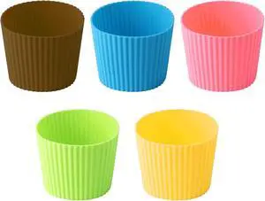 5pcs Assorted Colors Heat-resistant Silicone Nonslip Coffee Cup Sleeve,Resistant Reusable Glass Bottle Mug Cup Sleeve Protector Cover 5pcs Assorted Colors Heat-resistant Silicone Nonslip Coffee Cup Sleeve,Resistant Reusable Glass Bottle Mug Cup Sleeve Protector Cover