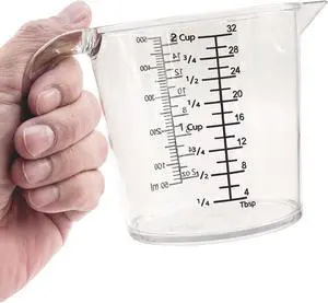 2 Cup (500ml) Measuring Cup, Laser-Etched oz/cup/mL/Tbsp, Plastic Measuring Cup with Handle for Cooking, Mixing & Kitchen Use 2 Cup (500ml) Measuring Cup, Laser-Etched oz/cup/mL/Tbsp, Plastic Measuring Cup with Handle for Cooking, Mixing & Kitchen Use