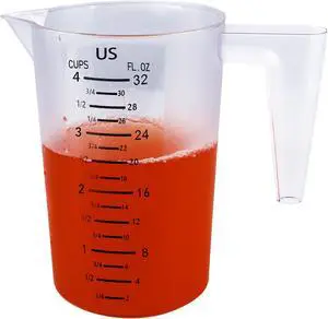 4 Cup/32 Oz Measuring Cups, Clear, Strong Food Grade Liquid Measure Pitcher, for Home Hobbies/Professional Kitchen 4 Cup/32 Oz Measuring Cups, Clear, Strong Food Grade Liquid Measure Pitcher, for Home Hobbies/Professional Kitchen