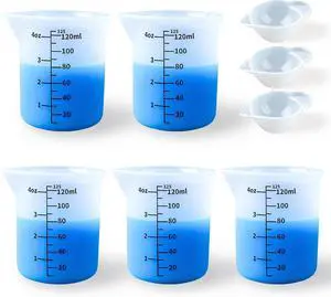5pcs Silicone Measuring Cups 125ml for Resin, 3pcs 40ml Mixing Bowls | Dispenser 5Pcs Silicone Measuring Cups for Resin, flexible, reusable and easy to clean for DIY Resin Art Craft Supplies 5pcs Silicone Measuring Cups 125ml for Resin, 3pcs 40ml Mixing Bowls | Dispenser 5Pcs Silicone Measuring Cups for Resin, flexible, reusable and easy to clean for DIY Resin Art Craft Supplies