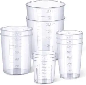 Gartful Epoxy Measuring Cups Kit - 10 Pack, 30/50/100/200ml Mixing Cups for Epoxy Resin Crafts, Liquid Measuring, Resin Mixing, Paint Pouring, Slime Making Gartful Epoxy Measuring Cups Kit - 10 Pack, 30/50/100/200ml Mixing Cups for Epoxy Resin Crafts, Liquid Measuring, Resin Mixing, Paint Pouring, Slime Making