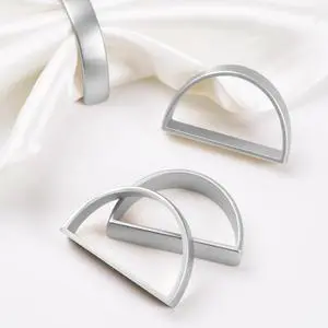 APTWOW Silver Napkin Rings Set of 6, Thanksgiving Christmas Table Decor | Semicircle, Metal, Silver Napkin Holder Buckles, Fall Napkin Rings for Dinner Table Decor, Wedding, Banquet, Valentines Day APTWOW Silver Napkin Rings Set of 6, Thanksgiving Christmas Table Decor | Semicircle, Metal, Silver Napkin Holder Buckles, Fall Napkin Rings for Dinner Table Decor, Wedding, Banquet, Valentines Day