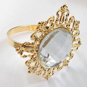 Tangpan 10pcs Gold-Light Napkin Ring Rhinestones Napkin Rings for Weddings Pearl Napkin Rings Shiny (Clear) Tangpan 10pcs Gold-Light Napkin Ring Rhinestones Napkin Rings for Weddings Pearl Napkin Rings Shiny (Clear)