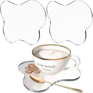 2Pcs Cute Clear Cloud Acrylic Drink Coasters for Desk | Minimal Modern Desk Decor, Office Bar Kitchen Outdoor, Heatproof Coasters for DIY Creative Gift 2Pcs Cute Clear Cloud Acrylic Drink Coasters for Desk | Minimal Modern Desk Decor, Office Bar Kitchen Outdoor, Heatproof Coasters for DIY Creative Gift