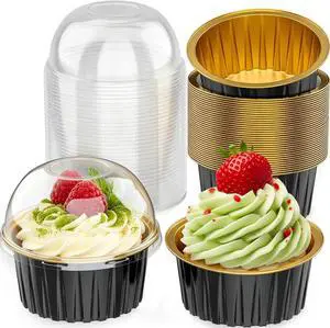 40 Pack Mini Cake Pans with Lids, 5 oz Aluminum Foil Baking Cups | Disposable Ramekins Cake Tins for Dessert Cupcake, Individual Mini Cake Containers Flan Molds for Wedding Birthday Party 40 Pack Mini Cake Pans with Lids, 5 oz Aluminum Foil Baking Cups | Disposable Ramekins Cake Tins for Dessert Cupcake, Individual Mini Cake Containers Flan Molds for Wedding Birthday Party