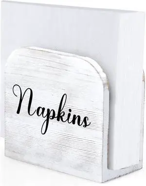 ALELION White-washed Wood Napkin Holder for Table, Wooden Upright Napkin Holders for Kitchen, Standing Napkin Dispenser for Rustic Kitchen Dining Room Party Cocktail Outdoor Decor ALELION White-washed Wood Napkin Holder for Table, Wooden Upright Napkin Holders for Kitchen, Standing Napkin Dispenser for Rustic Kitchen Dining Room Party Cocktail Outdoor Decor
