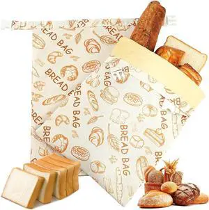 Reusable Beeswax Bread Bags(2 Pack), Beeswax Bags for Sourdough/Homemade Bread, Natural Cotton Bees Wax Bag, Fresh and Refrigerable, New Upgrade Food Storage Bag, Large Capacity and Portable Reusable Beeswax Bread Bags(2 Pack), Beeswax Bags for Sourdough/Homemade Bread, Natural Cotton Bees Wax Bag, Fresh and Refrigerable, New Upgrade Food Storage Bag, Large Capacity and Portable