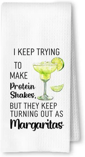 Funny Margarita Kitchen Towels, Gifts for Margarita Cocktail Lovers Dish Tea Towels for Kitchen Bar Cart Decor, Bartender Gifts Decorative Hand Towels, 16x24 Inches Funny Margarita Kitchen Towels, Gifts for Margarita Cocktail Lovers Dish Tea Towels for Kitchen Bar Cart Decor, Bartender Gifts Decorative Hand Towels, 16x24 Inches