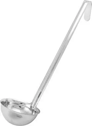 Winco 6 oz Steel One-Piece Stainless Steel Ladle | Dishwasher safe, Gravies, Restaurant service, Great for Soups, Sauces, Stews and Buffet Service Winco 6 oz Steel One-Piece Stainless Steel Ladle | Dishwasher safe, Gravies, Restaurant service, Great for Soups, Sauces, Stews and Buffet Service