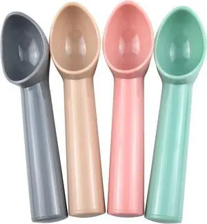 Xhziy 4 Pack Plastic Ice Cream Scoop, Small Fruit Baller for Watermelon | 7.09 x 1.18 Inch Polypropylene Design; Smooth Curved Bowl; Easy-Clean One-Piece Build; 4 Colors for Sorbet and Cupcakes Xhziy 4 Pack Plastic Ice Cream Scoop, Small Fruit Baller for Watermelon | 7.09 x 1.18 Inch Polypropylene Design; Smooth Curved Bowl; Easy-Clean One-Piece Build; 4 Colors for Sorbet and Cupcakes