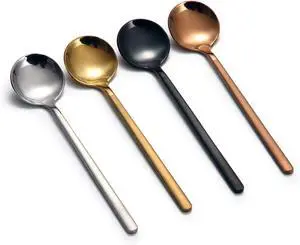 8 Pcs Coffee Spoons Teaspoons 5.3-Inch Matte Frosted Handle Stainless Steel Espresso Spoons for Coffee Ice Cream Sugar Dessert Cake Soup 8 Pcs Coffee Spoons Teaspoons 5.3-Inch Matte Frosted Handle Stainless Steel Espresso Spoons for Coffee Ice Cream Sugar Dessert Cake Soup