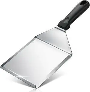 Extra Wide Hamburger Spatula Turner, Large Metal Spatula Heavy Duty Stainless Steel Spatulas Turner Flipper Beveled Edges for Skillets, Grills, Pancake Flipper, Smash Burgers, 6 x 5" Blade Extra Wide Hamburger Spatula Turner, Large Metal Spatula Heavy Duty Stainless Steel Spatulas Turner Flipper Beveled Edges for Skillets, Grills, Pancake Flipper, Smash Burgers, 6 x 5" Blade