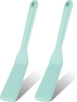 Zopeal 2 Pcs Crepe Spatula Narrow Silicone Long Non Stick, Light Blue | Thin Flipper for Eggs Pancakes Burgers, Offset Design, Heat Resistant for Omelet Steak Pizza Frying, Skinny Turner Zopeal 2 Pcs Crepe Spatula Narrow Silicone Long Non Stick, Light Blue | Thin Flipper for Eggs Pancakes Burgers, Offset Design, Heat Resistant for Omelet Steak Pizza Frying, Skinny Turner