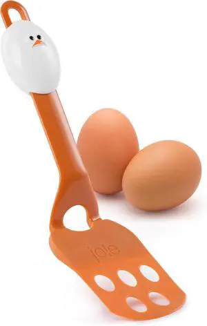 Joie Lil' Flip Egg Spatula, Slotted and Compact Turner, Multi-Use Flipper for Any Food From Burgers to Pancakes, Durable Nylon, Heat Resistant Up to 400 Degrees Joie Lil' Flip Egg Spatula, Slotted and Compact Turner, Multi-Use Flipper for Any Food From Burgers to Pancakes, Durable Nylon, Heat Resistant Up to 400 Degrees
