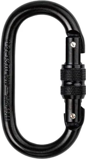 Defender CE Certified 25kN Screwgate Locking Carabiner in Size 4.21 x 2.24 inch, Heavy-Duty Carabiners for Climbing, Rappelling, and Mountaineering, Carbon Steel, Midnight Black, 1 Pack Defender CE Certified 25kN Screwgate Locking Carabiner in Size 4.21 x 2.24 inch, Heavy-Duty Carabiners for Climbing, Rappelling, and Mountaineering, Carbon Steel, Midnight Black, 1 Pack