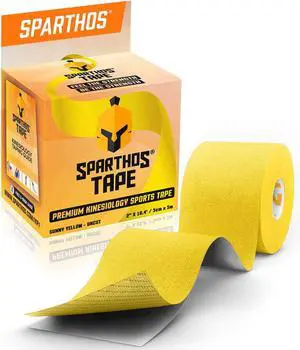 Sparthos Kinesiology Tape Roll - Uncut KT Sports Kinesio K Tape | Waterproof, latex-free cotton, cuts to any size strips, muscle & joint support, sports recovery, physical therapy Sparthos Kinesiology Tape Roll - Uncut KT Sports Kinesio K Tape | Waterproof, latex-free cotton, cuts to any size strips, muscle & joint support, sports recovery, physical therapy