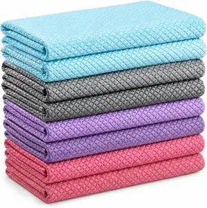 Niveaya Microfiber Glass Cleaning Cloth, Reusable Fish Scale Cloth 8 Pack | Streak Free Lint Free Cleaning Towels, Quick Drying Polishing Cloth for Window, Kitchen, Shower, Stainless Steel, Auto Niveaya Microfiber Glass Cleaning Cloth, Reusable Fish Scale Cloth 8 Pack | Streak Free Lint Free Cleaning Towels, Quick Drying Polishing Cloth for Window, Kitchen, Shower, Stainless Steel, Auto