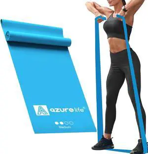 A AZURELIFE Professional Individual Exercise Resistance Bands, Single 5, 6,7 Ft or 8 Yards Elastic Bands, Non-Latex Stretch Bands for PT, Yoga, Pilates, Rehab, at-Home or The Gym Workouts A AZURELIFE Professional Individual Exercise Resistance Bands, Single 5, 6,7 Ft or 8 Yards Elastic Bands, Non-Latex Stretch Bands for PT, Yoga, Pilates, Rehab, at-Home or The Gym Workouts