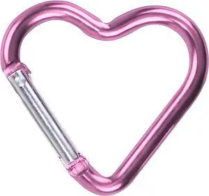 Carabiner Clip, Heart Shaped Climbing Buckle, Aluminum Alloy Heavy Duty Keyring Hook for Camping Fishing Hiking Traveling Aluminum Key Chain Clip Accessories Carabiner Clip, Heart Shaped Climbing Buckle, Aluminum Alloy Heavy Duty Keyring Hook for Camping Fishing Hiking Traveling Aluminum Key Chain Clip Accessories