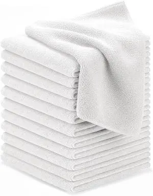 Avalon Towels Microfiber Cleaning Cloths (Value Pack of 12) - Size 12 x 12 Inches, Highly Absorbent Cleaning Rags, Lint Free, Reusable and Washable, Microfiber Towels for Cars Avalon Towels Microfiber Cleaning Cloths (Value Pack of 12) - Size 12 x 12 Inches, Highly Absorbent Cleaning Rags, Lint Free, Reusable and Washable, Microfiber Towels for Cars