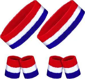 Hungdao 6 Pcs Sweatbands Set Sports Headband Wristbands | 2 Head Bands 4 Wristbands Sport Sweat Bands Soft Material Stretch Fit Bright Colors Lightweight for Baseball Soccer Running Hungdao 6 Pcs Sweatbands Set Sports Headband Wristbands | 2 Head Bands 4 Wristbands Sport Sweat Bands Soft Material Stretch Fit Bright Colors Lightweight for Baseball Soccer Running