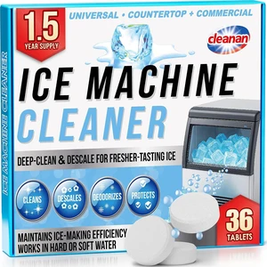 Ice Machine Cleaner Tablets Ice Maker Cleaner & Descaler for Countertop, Nugget & Commercial Units Citric AcidBased 36 Tablets (Up to 1.5-Year Supply) Removes Limescale & Odors Ice Machine Cleaner Tablets Ice Maker Cleaner & Descaler for Countertop, Nugget & Commercial Units Citric AcidBased 36 Tablets (Up to 1.5-Year Supply) Removes Limescale & Odors