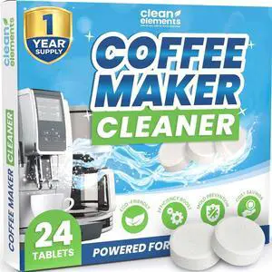 Coffee Maker Cleaner & Descaler Tablets for Coffee Pot & Machine, 24 Ct | Compatible with Keurig, Nespresso, Breville, DeLonghi, Miele & Ninja Luxe espresso & drip machines for active descaling Coffee Maker Cleaner & Descaler Tablets for Coffee Pot & Machine, 24 Ct | Compatible with Keurig, Nespresso, Breville, DeLonghi, Miele & Ninja Luxe espresso & drip machines for active descaling