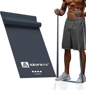 A AZURELIFE Professional Individual Exercise Resistance Bands, Single 5, 6,7 Ft or 8 Yards Elastic Bands, Non-Latex Stretch Bands for PT, Yoga, Pilates, Rehab, at-Home or The Gym Workouts A AZURELIFE Professional Individual Exercise Resistance Bands, Single 5, 6,7 Ft or 8 Yards Elastic Bands, Non-Latex Stretch Bands for PT, Yoga, Pilates, Rehab, at-Home or The Gym Workouts