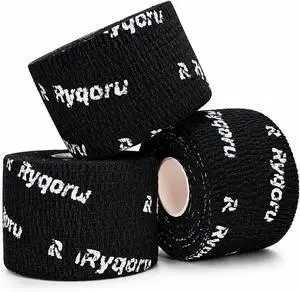 Weightlifting Thumb Tape, 3 Rolls, 2 in x 22.3 ft Hook Grip Tape | Black self-adhesive finger wrap, flexible athletic fabric, lifting, powerlifting, deadlifts, gym workouts, cross training Weightlifting Thumb Tape, 3 Rolls, 2 in x 22.3 ft Hook Grip Tape | Black self-adhesive finger wrap, flexible athletic fabric, lifting, powerlifting, deadlifts, gym workouts, cross training