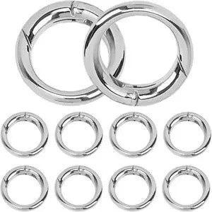10 Pcs Key Ring Carabiner, Spring O Ring Small Round Clip Metal Carabiner, Purse Holder Clip Wallet Ring Heavy Duty Carabiner Clips for Bag Craft 10 Pcs Key Ring Carabiner, Spring O Ring Small Round Clip Metal Carabiner, Purse Holder Clip Wallet Ring Heavy Duty Carabiner Clips for Bag Craft