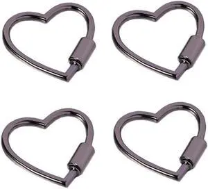 Heart Shape Screw Carabiner Keychain, Multi-Function Small Cute Locking Carabiner Clip for Keys Camping Hiking Fishing Traveling Dog Novelty Carabiners Heart Shape Screw Carabiner Keychain, Multi-Function Small Cute Locking Carabiner Clip for Keys Camping Hiking Fishing Traveling Dog Novelty Carabiners