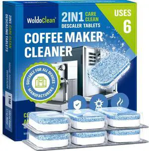 WoldoClean 2in1 Descaler Tablets for Coffee Maschine and Coffee Maker - compatible with Keurig, Nespresso, Delonghi, Miele, Coffee Maker Pot WoldoClean 2in1 Descaler Tablets for Coffee Maschine and Coffee Maker - compatible with Keurig, Nespresso, Delonghi, Miele, Coffee Maker Pot
