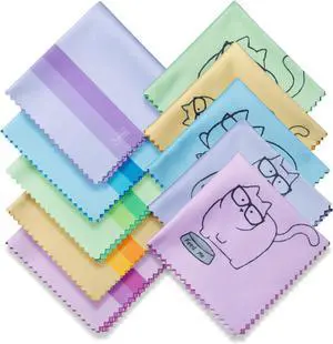 10 Pack Cute Kitty Cat Design Multicolor Microfiber Cleaning Cloths for Cleaning Eyeglasses Lenses Sunglasses and Cell Phone Beautifully Designer Colors Blue Pink Yellow Purple Green Cloth Wipes 10 Pack Cute Kitty Cat Design Multicolor Microfiber Cleaning Cloths for Cleaning Eyeglasses Lenses Sunglasses and Cell Phone Beautifully Designer Colors Blue Pink Yellow Purple Green Cloth Wipes