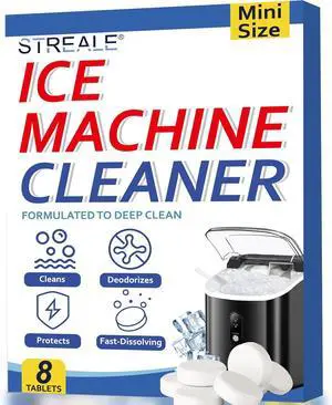 Ice Maker Cleaner and Descaler - Ice maker cleaning tablets mini size, compatible with all major brands, safe and nickel-free descaler, suitable for countertop, portable, and commercial ice makers. Ice Maker Cleaner and Descaler - Ice maker cleaning tablets mini size, compatible with all major brands, safe and nickel-free descaler, suitable for countertop, portable, and commercial ice makers.