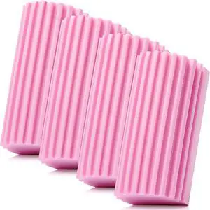 4 Pack Damp Dusting Sponge Duster, Pink Dust Cleaning Sponge, Reusable Household Cleaning Sponge Tool for Blinds, floorboards, Fan Blades, Vents, Glass, Railings, Mirrors 4 Pack Damp Dusting Sponge Duster, Pink Dust Cleaning Sponge, Reusable Household Cleaning Sponge Tool for Blinds, floorboards, Fan Blades, Vents, Glass, Railings, Mirrors