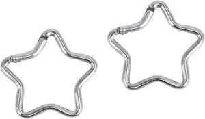 2Pcs Star Carabiner Clip, Star Shaped Climbing Buckle, Aluminum Alloy Heavy Duty Keyring Hook for Camping Fishing Hiking Traveling Aluminum Key Chain Clip Accessories 2Pcs Star Carabiner Clip, Star Shaped Climbing Buckle, Aluminum Alloy Heavy Duty Keyring Hook for Camping Fishing Hiking Traveling Aluminum Key Chain Clip Accessories