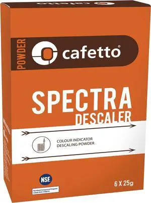 Cafetto Spectra Espresso Machine Descaler, Color Indicator Descaling Cleaning Powder Designed for Espresso Machine Water Tanks, Boilers and Coffee Brewers (Pack of 6) Cafetto Spectra Espresso Machine Descaler, Color Indicator Descaling Cleaning Powder Designed for Espresso Machine Water Tanks, Boilers and Coffee Brewers (Pack of 6)
