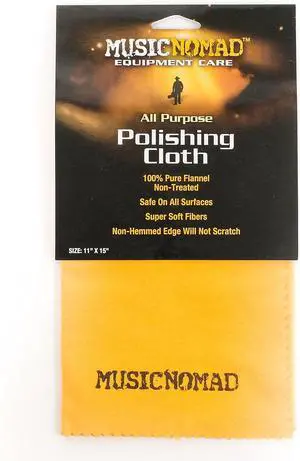 MusicNomad MN200 All Purpose Non-Treated Flannel Polishing Cloth 11" x 15" | Soft, Non-Treated Flannel Cloth Safely Removes Dust and Polish Residue MusicNomad MN200 All Purpose Non-Treated Flannel Polishing Cloth 11" x 15" | Soft, Non-Treated Flannel Cloth Safely Removes Dust and Polish Residue