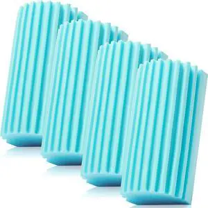 4 Pack Damp Dusting Sponge Duster, Blue Dust Cleaning Sponge, Reusable Household Cleaning Sponge Tool for Blinds, floorboards, Fan Blades, Vents, Glass, Railings, Mirrors 4 Pack Damp Dusting Sponge Duster, Blue Dust Cleaning Sponge, Reusable Household Cleaning Sponge Tool for Blinds, floorboards, Fan Blades, Vents, Glass, Railings, Mirrors
