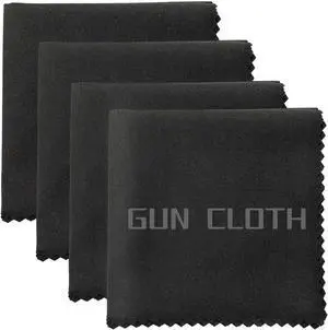 4 Pack Microfiber Gun Cleaning Cloth, 12"x12" Lint Free Gun Cleaning Rags, Reusable Microsuede Cleaning/Polishing Wipes Towels for Firearms, Knives and Scopes (Black) 4 Pack Microfiber Gun Cleaning Cloth, 12"x12" Lint Free Gun Cleaning Rags, Reusable Microsuede Cleaning/Polishing Wipes Towels for Firearms, Knives and Scopes (Black)