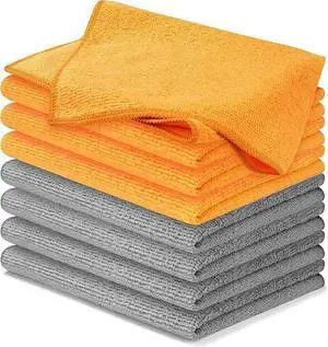 USANOOKS Microfiber Cleaning Cloth - 8 Pcs 12"x11" - High Performance - 1200 Washes, Ultra Absorbent Towels Weave Grime & Liquid for Streak-Free Mirror (Pack of 8) USANOOKS Microfiber Cleaning Cloth - 8 Pcs 12"x11" - High Performance - 1200 Washes, Ultra Absorbent Towels Weave Grime & Liquid for Streak-Free Mirror (Pack of 8)