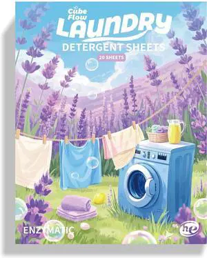 Laundry Detergent Sheets, Lavender Scent - 40 Loads |Effective & Eco-Conscious Cleaning| Pre-Measured, Liquidless for Deep Clean | Hypoallergenic, Washing Soda Travel Laundry Soap Strips Laundry Detergent Sheets, Lavender Scent - 40 Loads |Effective & Eco-Conscious Cleaning| Pre-Measured, Liquidless for Deep Clean | Hypoallergenic, Washing Soda Travel Laundry Soap Strips